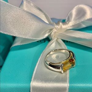 Sterling silver, Citrine stone ring, Tiffany & Co